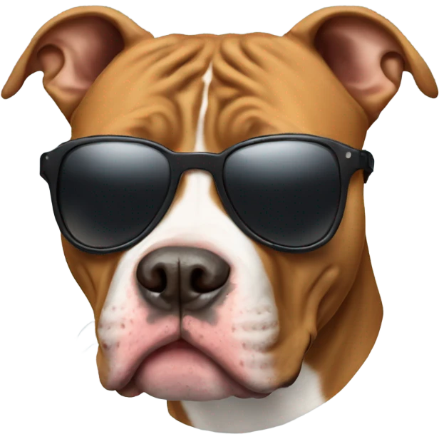 Pitbull wearing sunglasses emoji