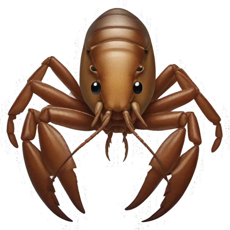Brown crayfish emoji