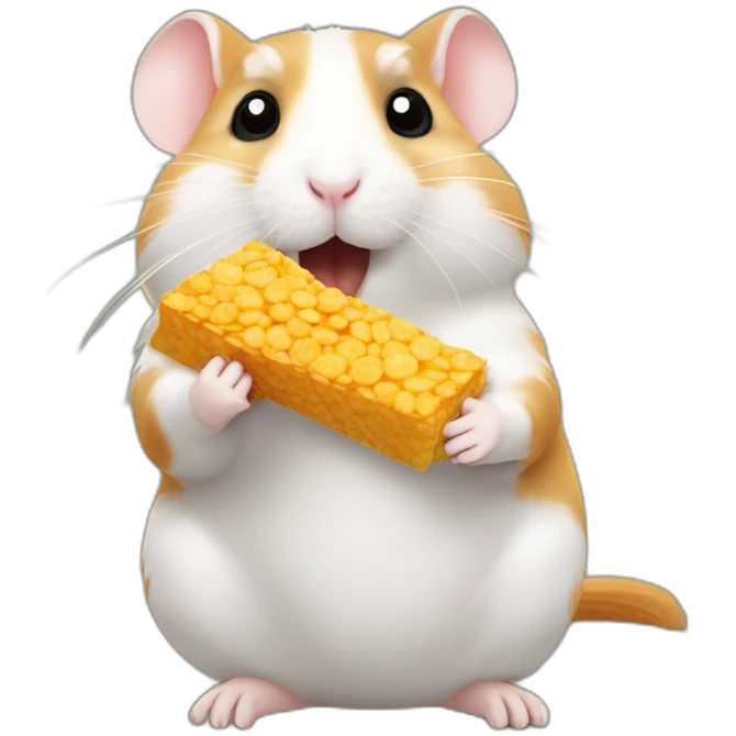 Hamster eating cornflakes emoji