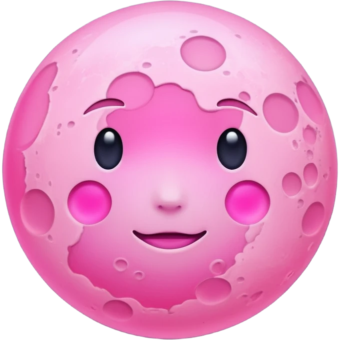Pink moon emoji