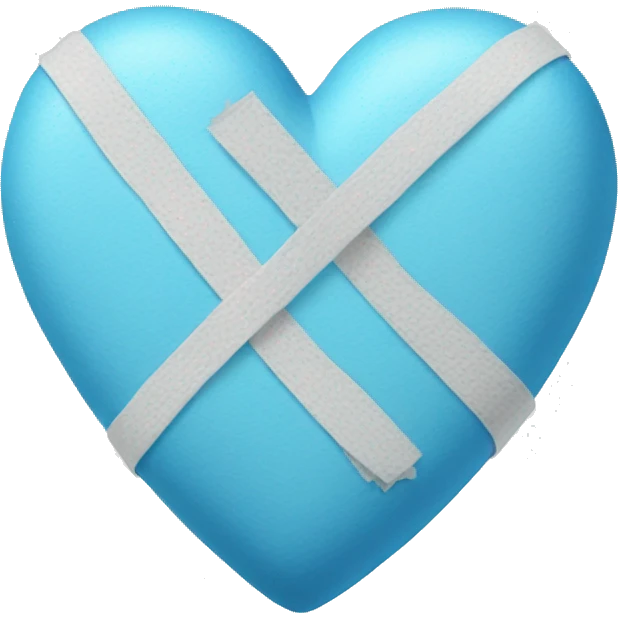 Blue heart with bandages emoji