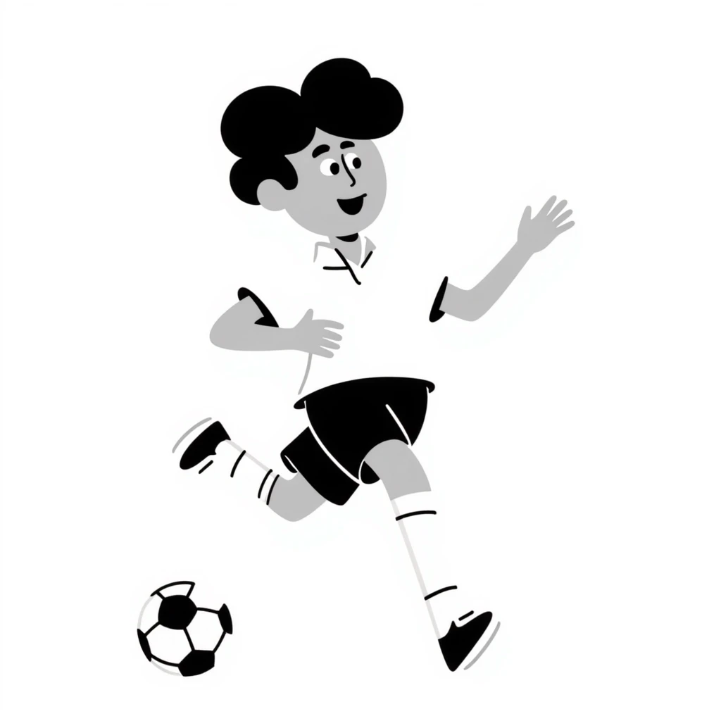 Neymar, famous Brazilian footballer, dynamic pose, hand drawn doodle style emoji