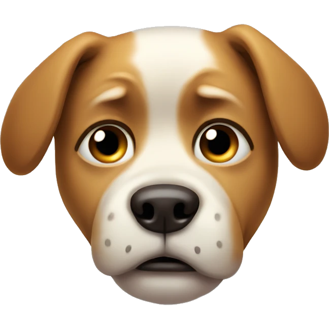 sad dog crying emoji