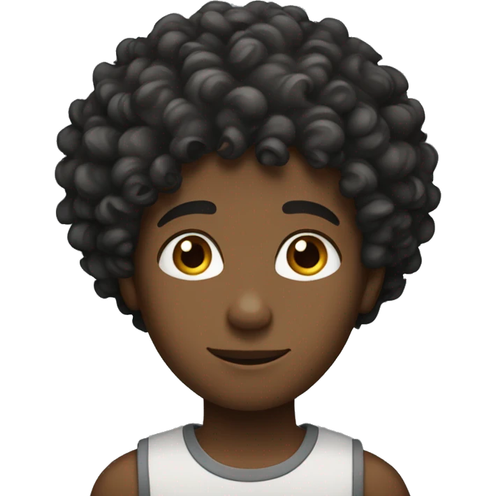 A  curly-haired  black  boy. emoji