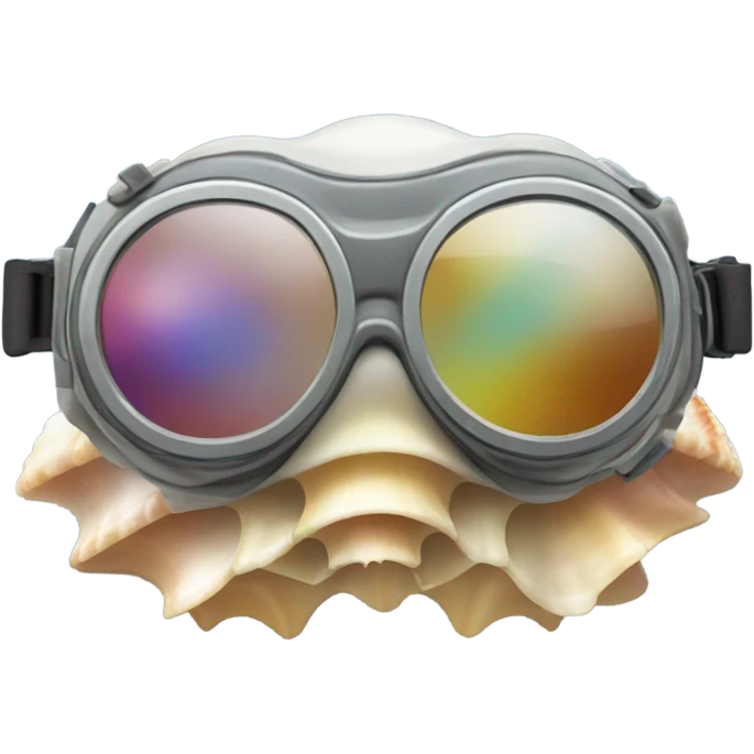Goggles filled with shells  emoji