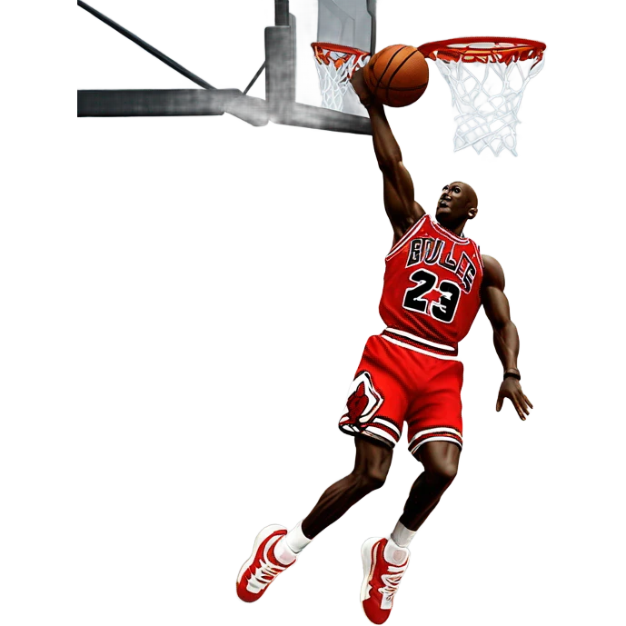 Michael Jordan swishing a three emoji