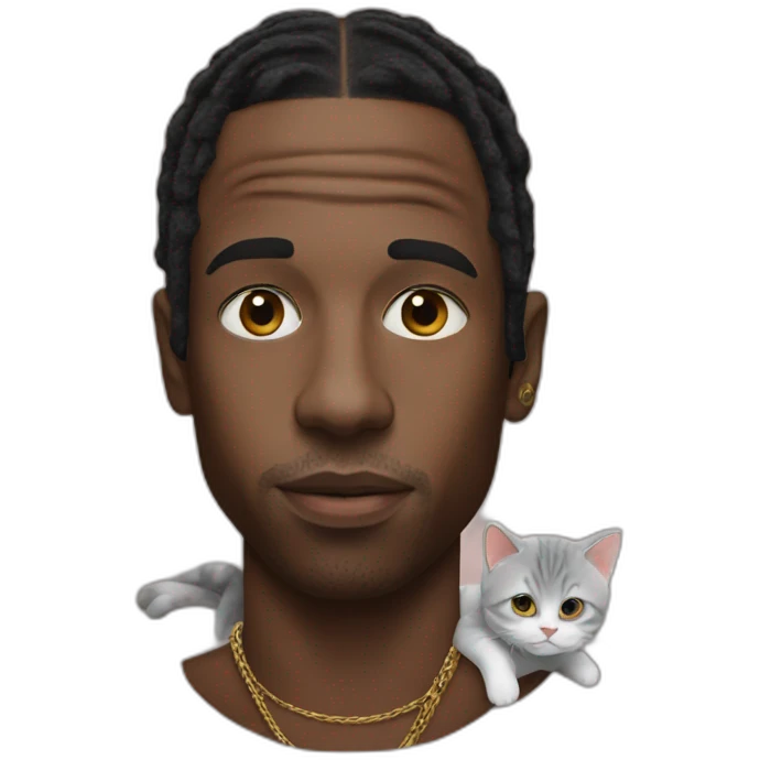 travis scott with cat emoji