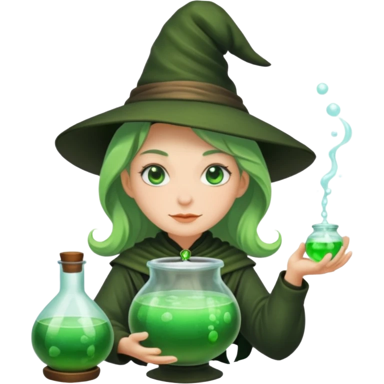 green witch cooking potion emoji