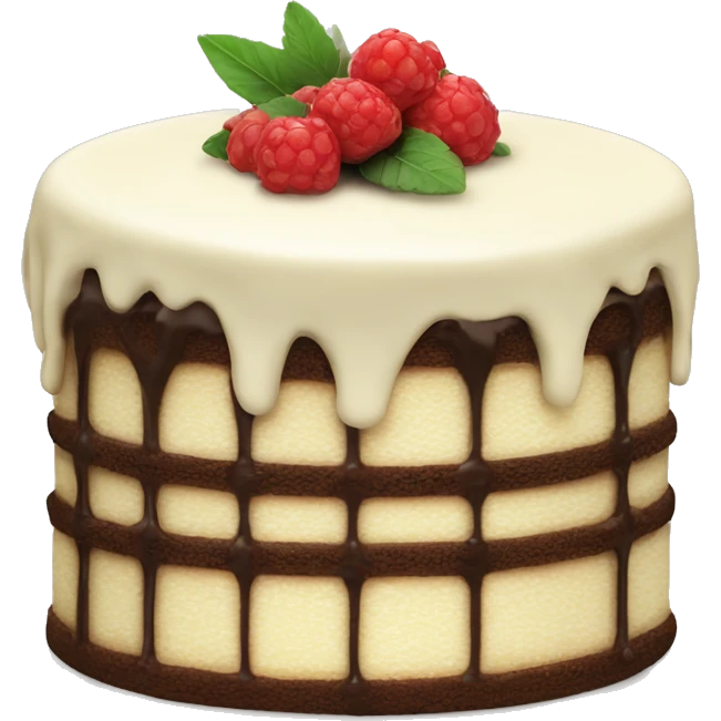 vanilla cake with vanilla topping emoji