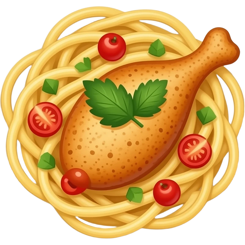 Alfredo chicken pasta emoji