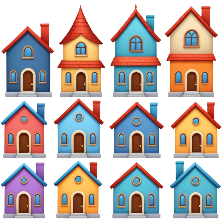 different styles of houses bitmojies emoji
