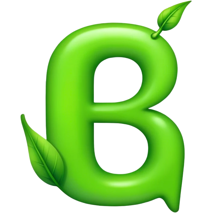 Letter B with a bote emoji
