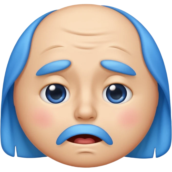 fart emoji with blue face, wind lines, embarrassed expression emoji