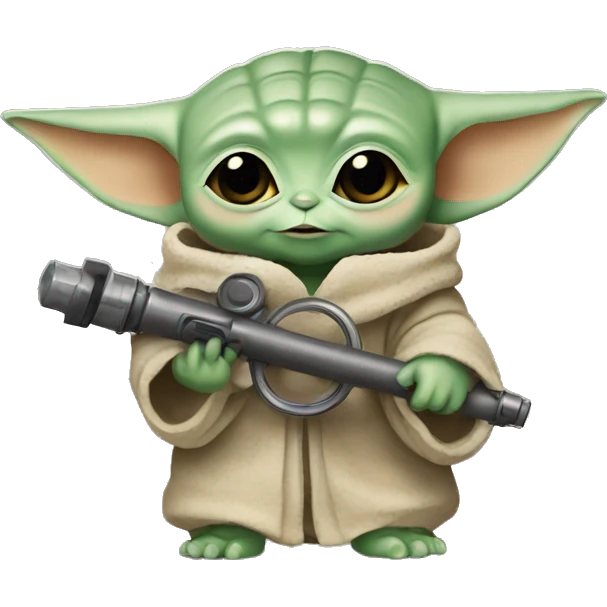  baby yoda holding a gear emoji