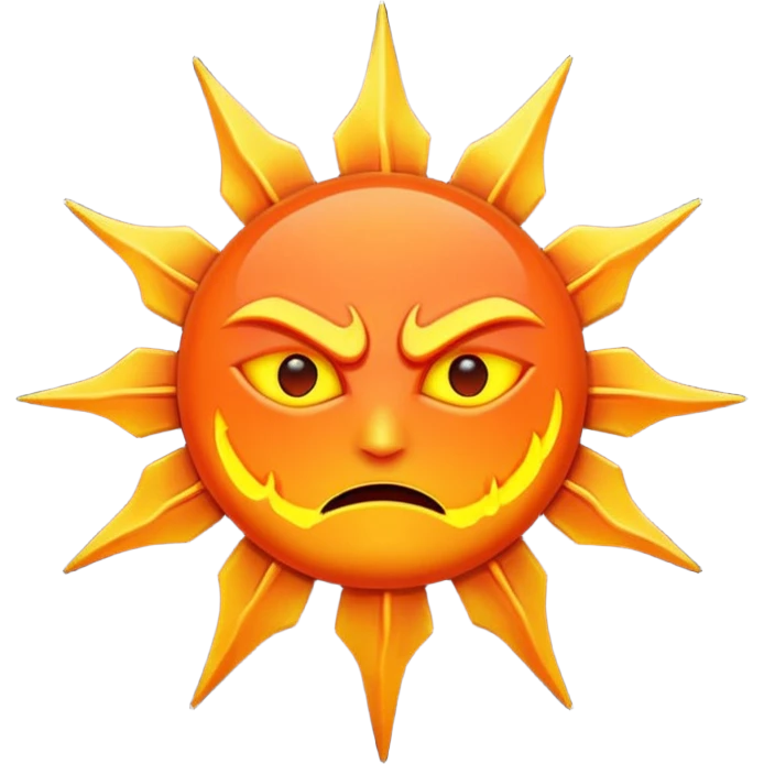 Evil sun emoji