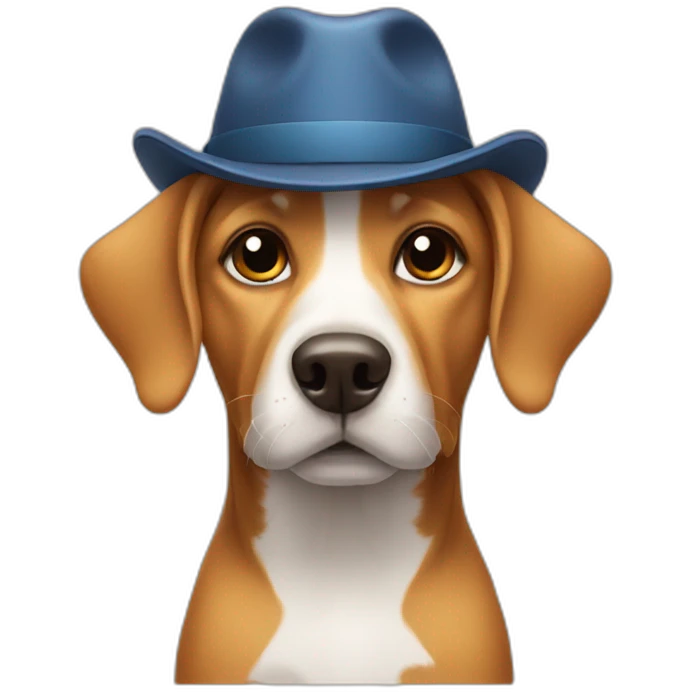 Dog wearing Hat emoji