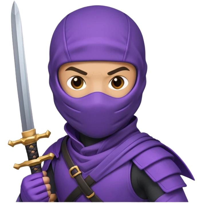 purple ninja holding a sword emoji