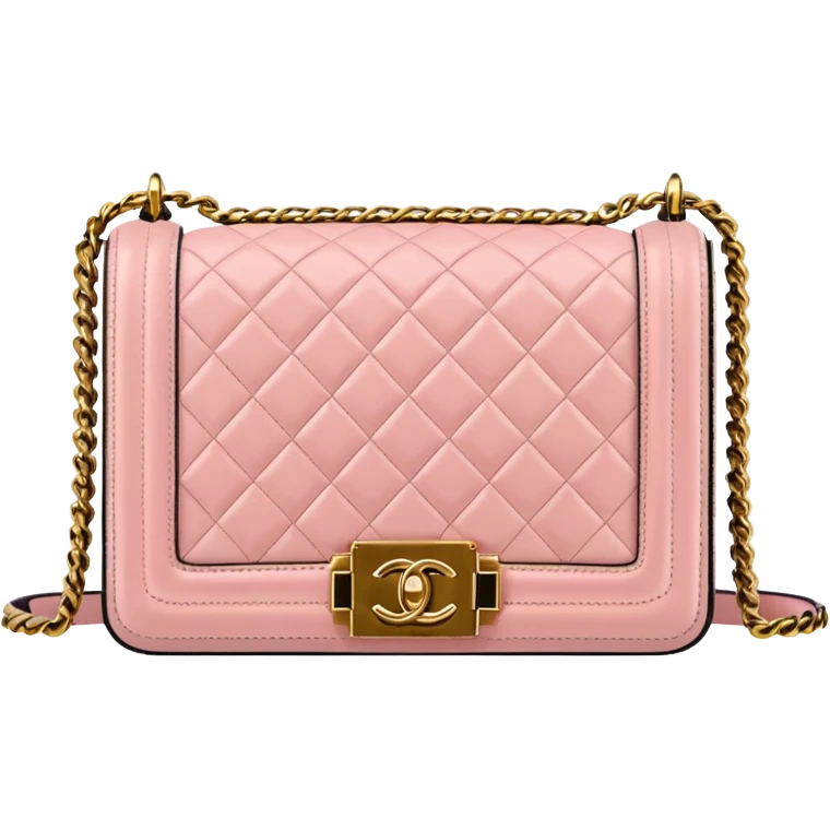 chanel le boy pastel pink bag emoji