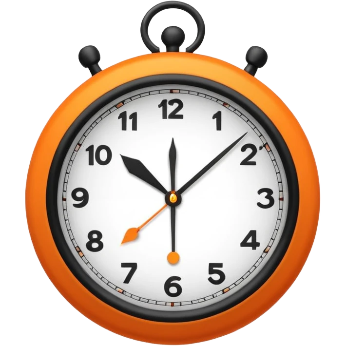 orange clock emoji