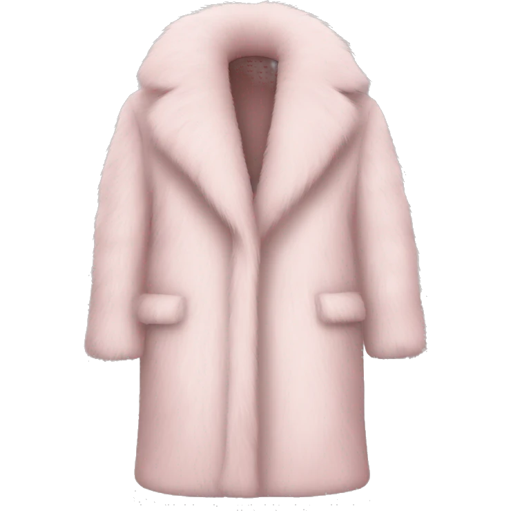 Long pale Pink fur coat emoji