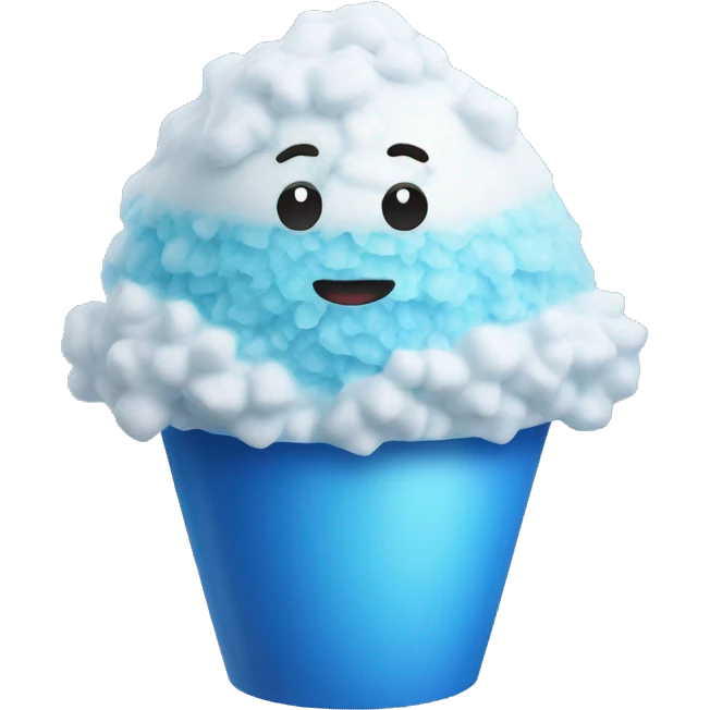 blue shaved ice emoji