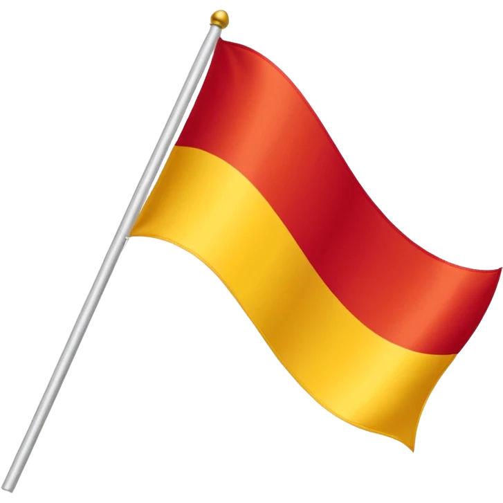 Red, white, and golden yellow vertically sequenced tricolour flag inspired by the flag of Italy emoji