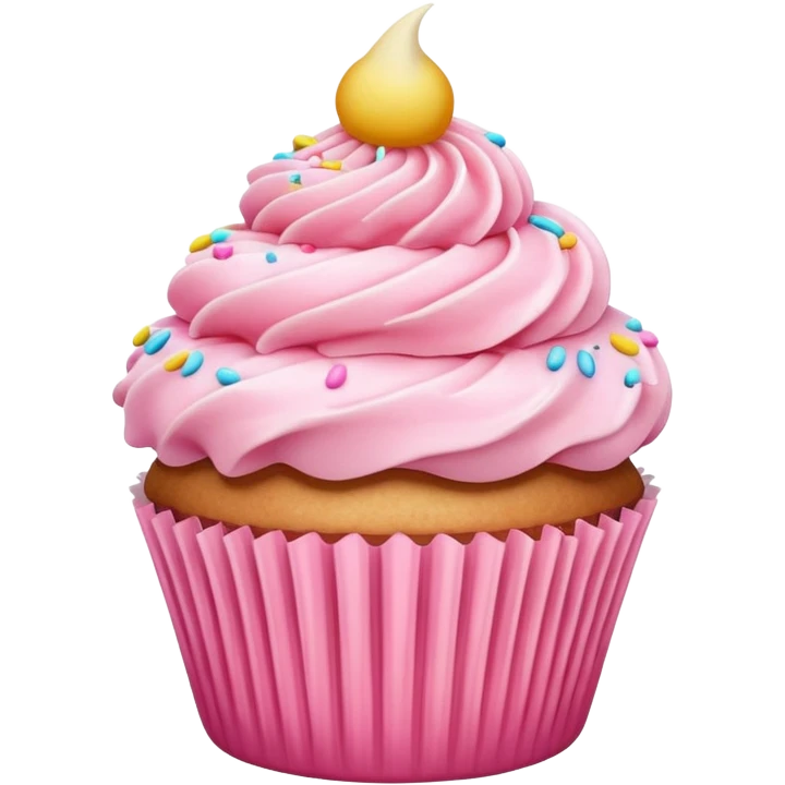Cupcake with pink icing emoji