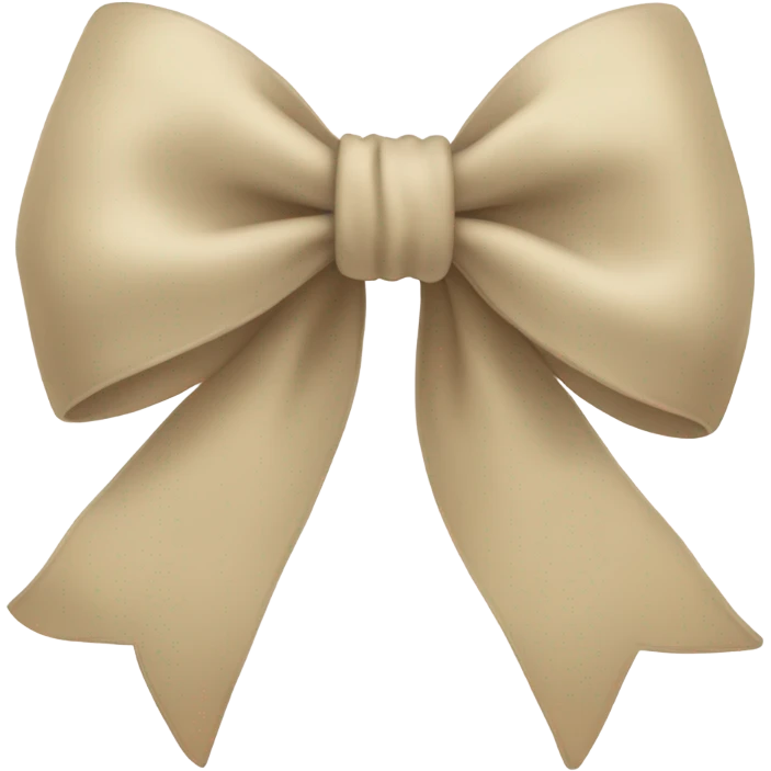 Beige bow emoji