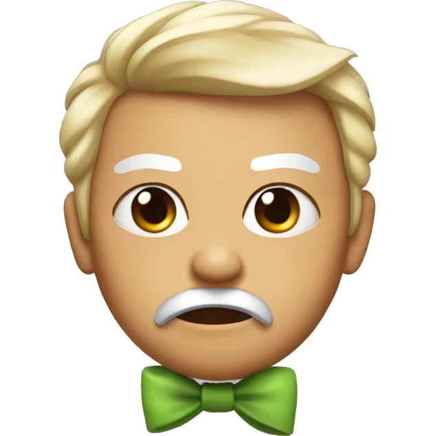 mean face with a bow emoji