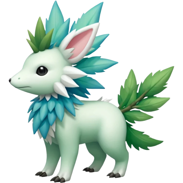 Virizion-Trico-Amaura-Shaymin-hybrid-creature (full body) emoji