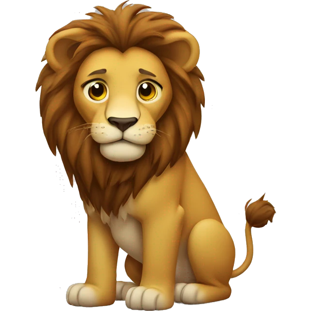 Lion with heart broken  emoji