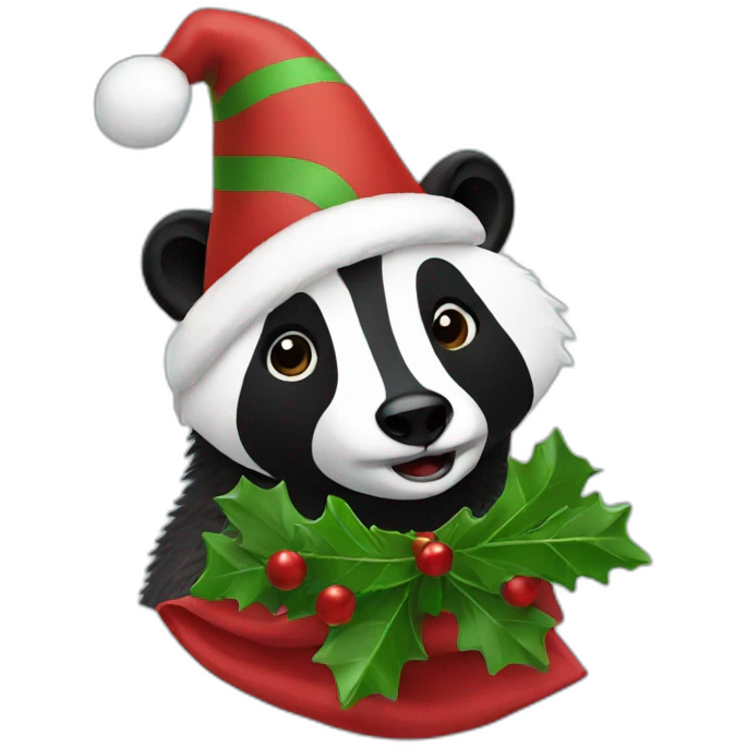 christmas badger emoji