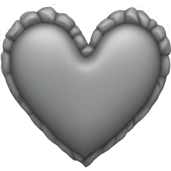 bangaded heart with grey colour emoji