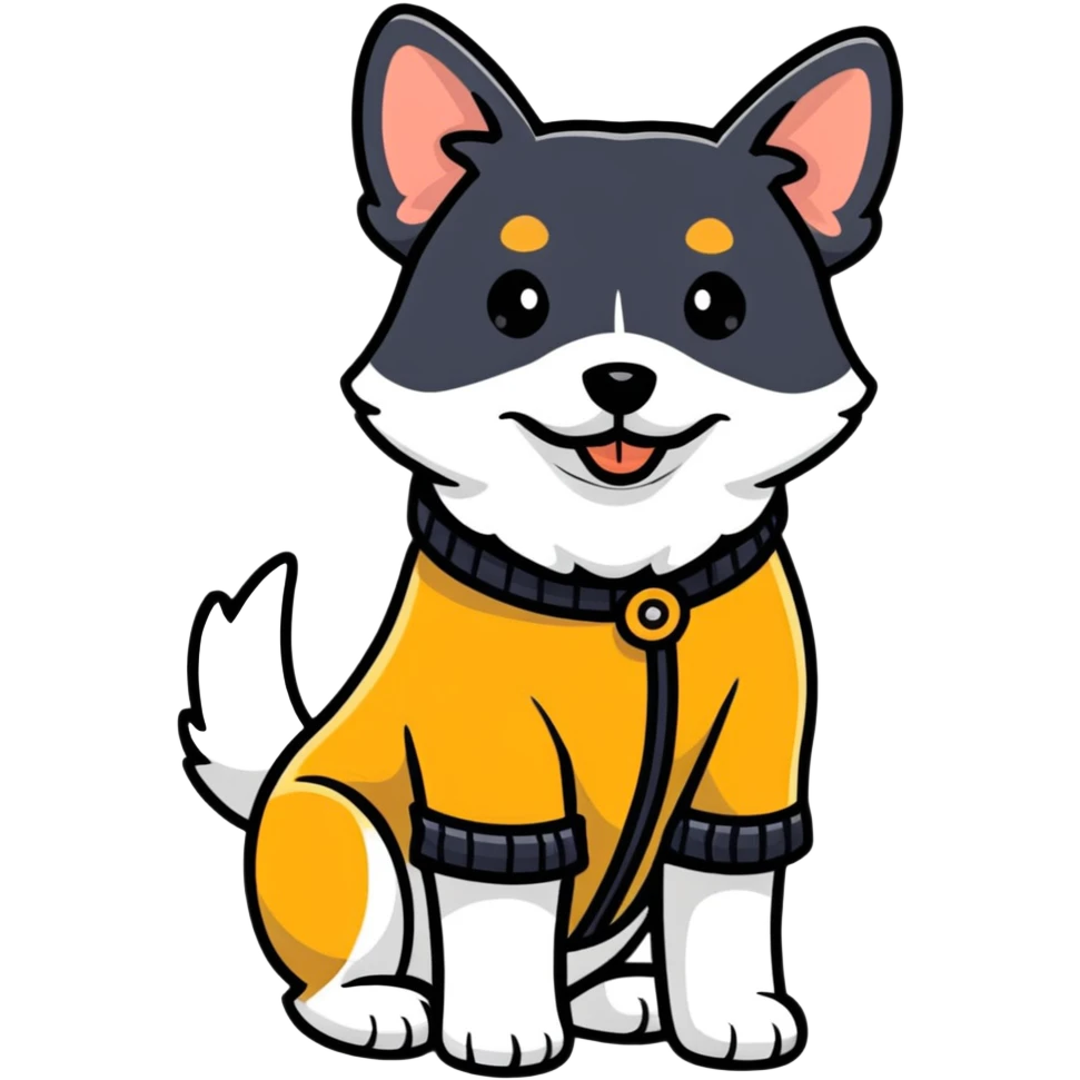 Dog fashion emoji