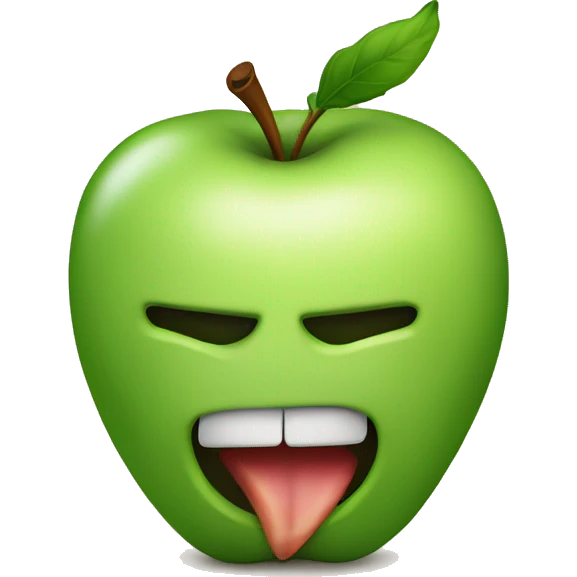 Bitten apple emoji