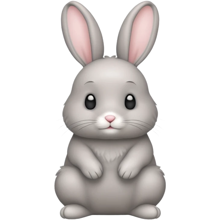 grey minilop rabbit emoji