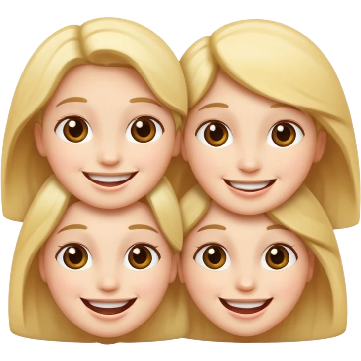 Three smiling facez emoji