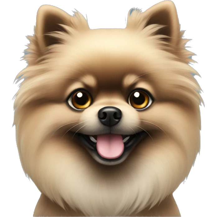 Black Pomeranian mini emoji