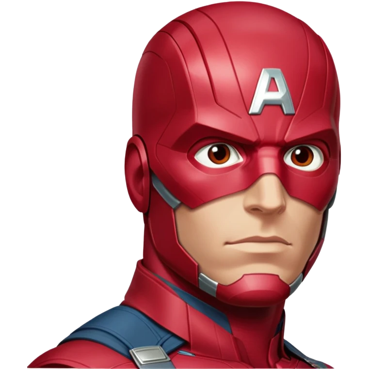 vision marvel half body with red face from captain america: civil war emoji