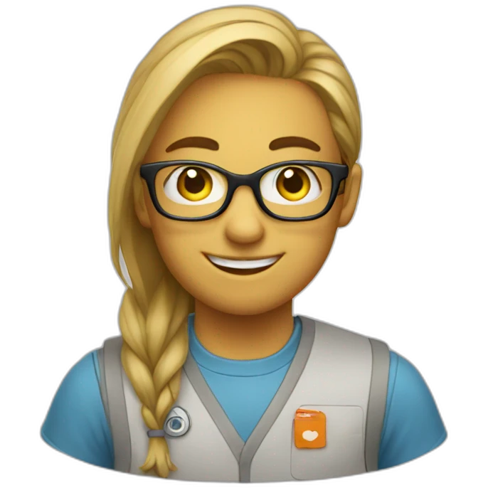nerd volunteering emoji