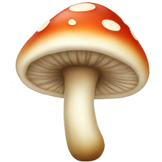 Smiling mushroom emoji
