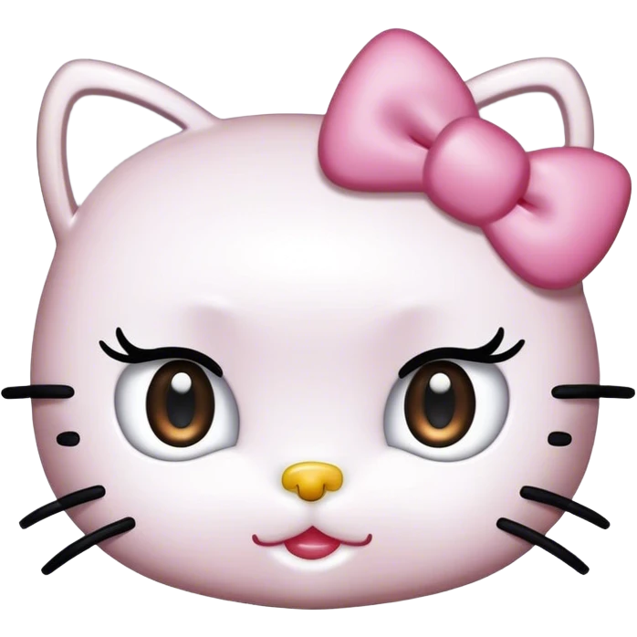 hello kitty with mascara spoolie emoji