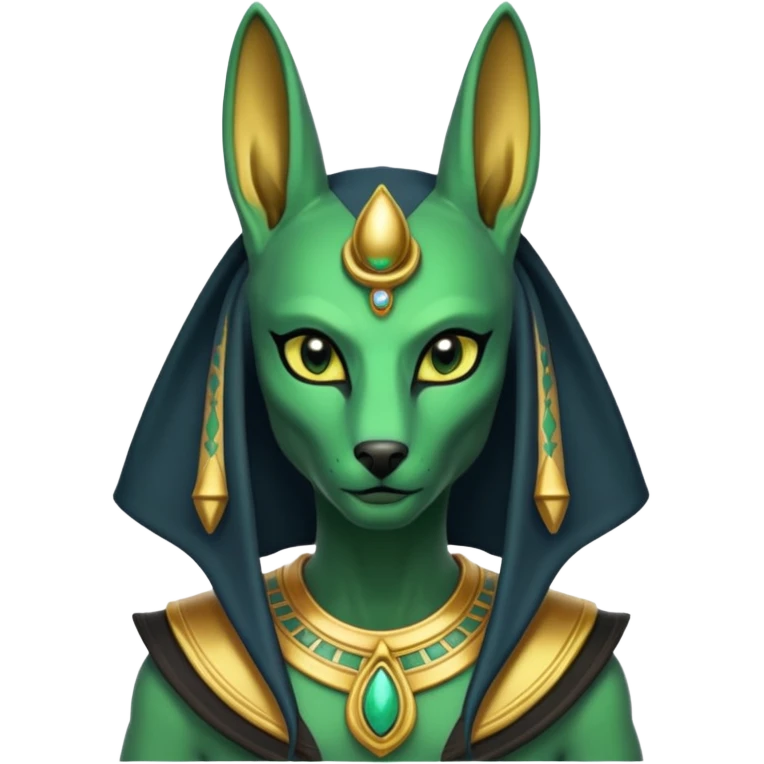 alien wearing anubis cloth emoji