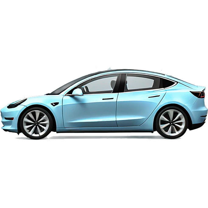 light blue tesla model 3 emoji