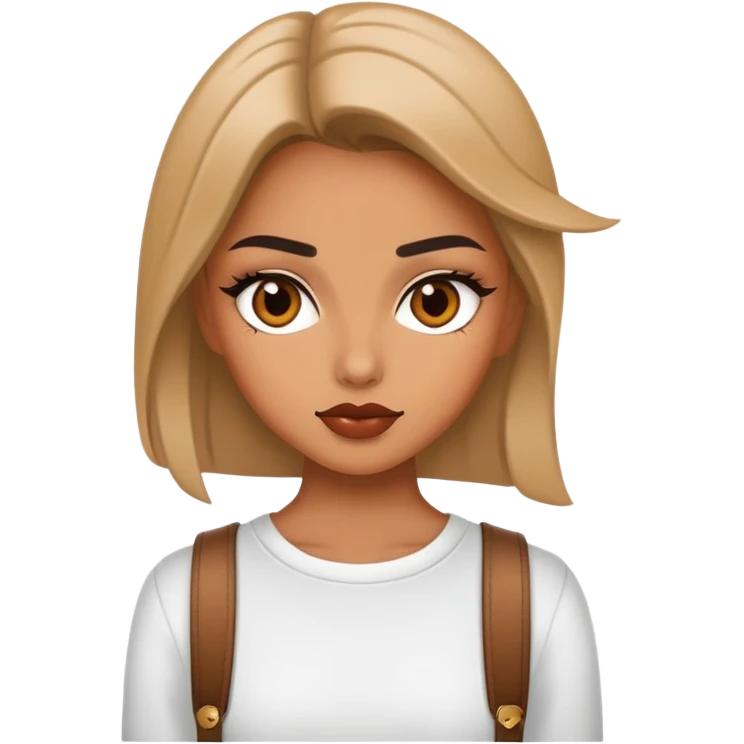 fashionable girl with attitude posing emoji
