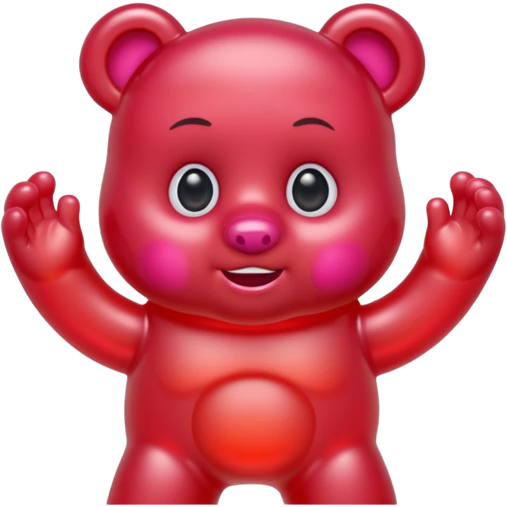gummy bear with eyes and hair emoji