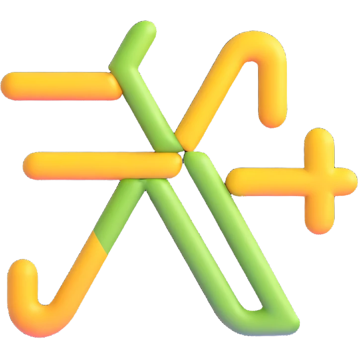 Plus five symbol +5, three-dimensional, cartoon style, white background, perspective view, vibrant colors, detailed, floating in space, dynamic and lively emoji