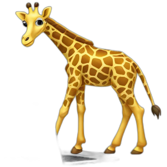 Coding giraffe with laptop emoji
