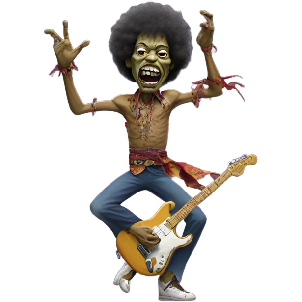 jimi hendrix zombie dancing emoji