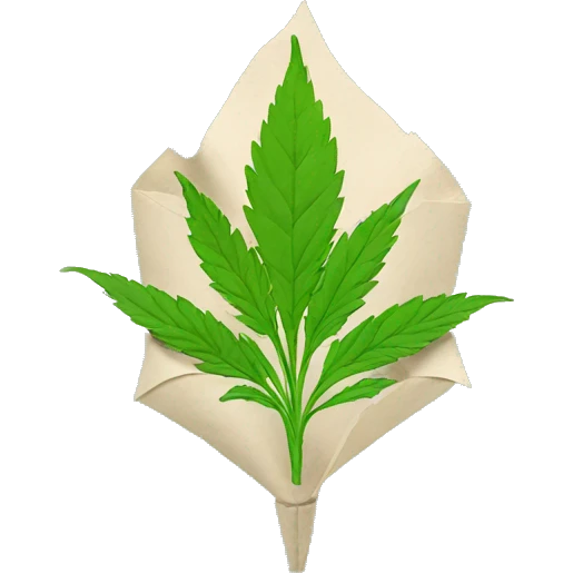 Weed in paper  emoji